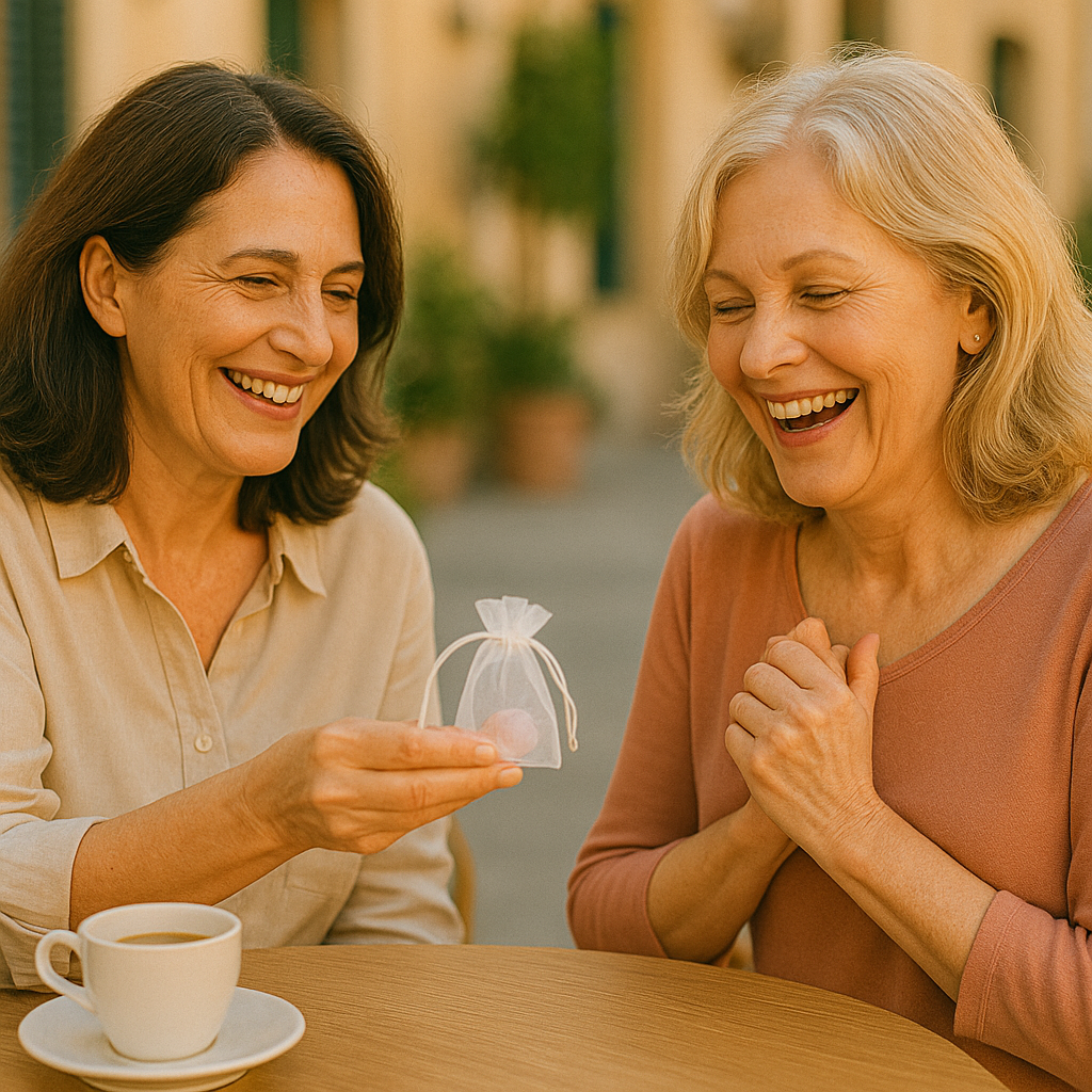 thnxtones_share_two_women_with_gift_at_coffee_table